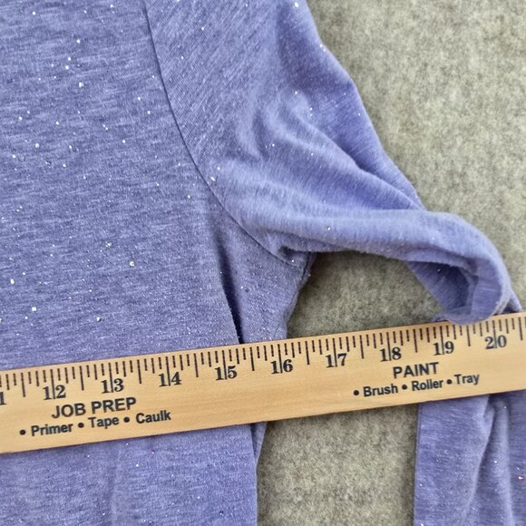 Cat & Jack XL Long Sleeve Lavender Glitter Tee For Girls - Picture 6 of 6